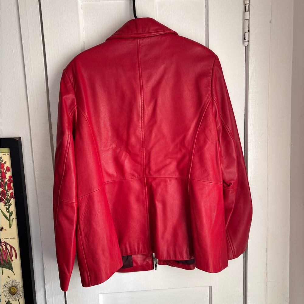 Red Leather Jacket - Picture 3 of 3